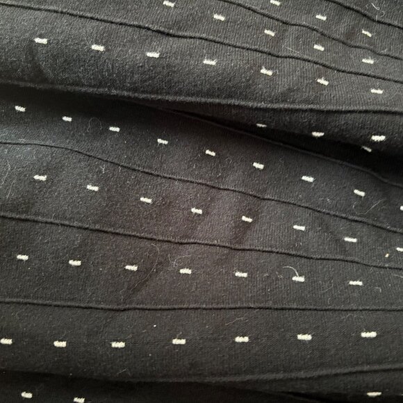 Metaphor Black Sleeveless Knit Dress Stretch Fit Flare Size Large White Eco - Picture 8 of 8